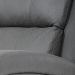 TV a relaxační křeslo, manuální polohování, potah šedá látka v dekoru kůže