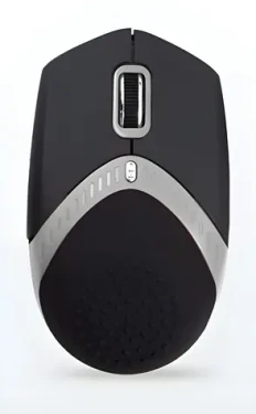 EXACTGAME AMEI AM-M101S černo-stříbrná / Ergonomická myš / Drátová USB / Optická / 800/1600 DPI / 4 tlačítka (AMEI AM-M101S)
