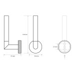 SAPHO - LARISSA držák toaletního papíru rezervní, černá/měď mat WS018BC