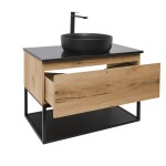 Koupelnová skříňka s umyvadlem SAT B-Way 79x30x45 cm dub BWAY80OAKTKFUB BWAY80OAKTKFUB