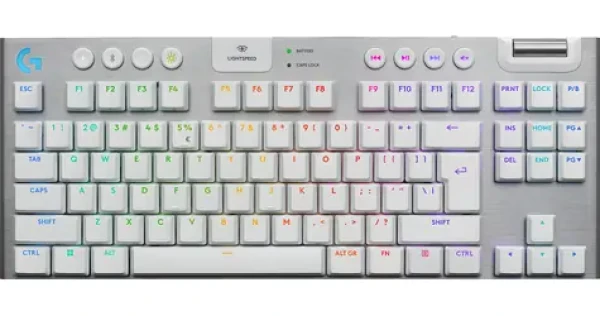 Logitech G915 X TKL / bezdrátová herní klávesnice / Bluetooth+USB LIGHTSPEED přijímač / RGB podsvícení (920-012737)
