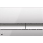 ALCADRAIN Renovmodul - předstěnový instalační systém s chromovým tlačítkem M1721 + WC REA Carlo Flat Mini Rimless + SEDÁTKO AM115/1000 M1721 CF1