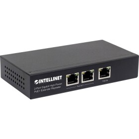 Intellinet 561266 PoE extender 1 GBit/s IEEE 802.3af (12.95 W), IEEE 802.3at (25.5 W)