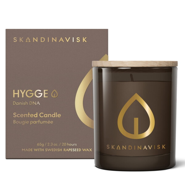 Skandinavisk HYGGE 65 g - SKANDINAVISK Vonná svíčka ve skle HYGGE Gold (útulno) 65 – speciální edice g, hnědá barva, sklo