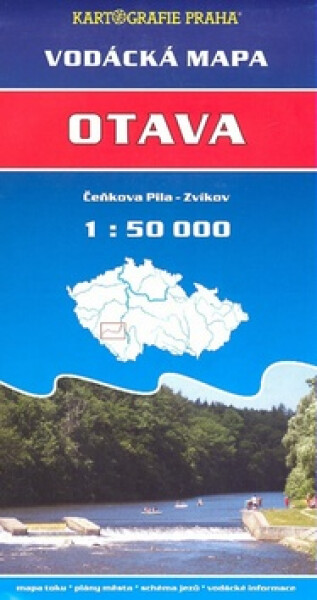 Vodácká mapa - Otava/Čeňkova pila - Zvíkov/1:50 tis.