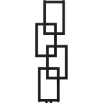 MEXEN - Grid otopný žebřík/radiátor dekorativní 1115 x 360 mm, 279 W, černá W215-1115-360-00-70