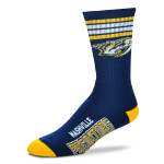 For Bare Feet Pánské Ponožky Nashville Predators 4 Stripes Crew Velikost: L (EUR 43-48)