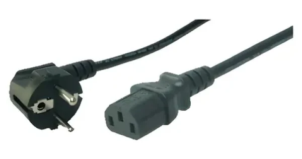 LogiLink napájecí kabel CEE7/7-C13 90° černá / Napájecí kabel / 3 m / 250 V / 10/16 A (CP095)