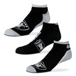 For Bare Feet Pánské ponožky Las Vegas Raiders NFL No Show 3er-Pack