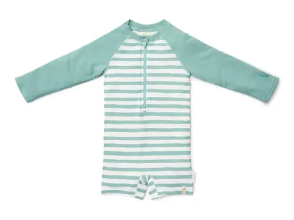 Little Dutch Plavky dlouhý rukáv Stripes Surf Blue vel. 74/80 (CL25038106LD)