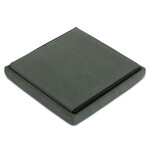 Taburet s úložným prostorem, zelená manšestrová látka