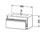 DURAVIT - Ketho Umyvadlová skříňka 41x80x48 cm, 1 zásuvka, lesklá bílá KT641902222