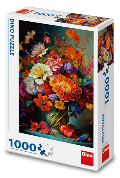 Puzzle Květiny ve váze 1000 dílků