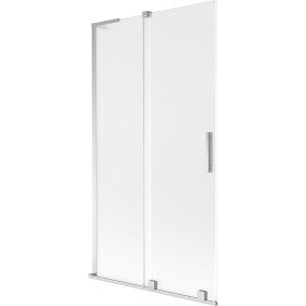 MEXEN/S - Velar L dvoukřídlá posuvná vanová zástěna 100 x 150, dekor, chrom 896-100-003-31-01