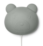 LIEWOOD Nástěnná noční lampa Vega Mr Bear dove blue, modrá barva, plast