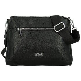 Stylová dámská koženková crossbody kabelka Verrona new, černá