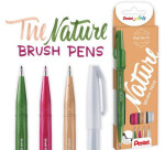 Popisovač Pentel Arts Touch Brush Sign Pen - Nature 4 ks, sada