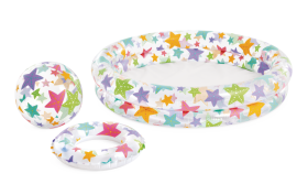 Sada dětský bazén 122x25cm+kruh+míč v sáčku 2+ - Alltoys Intex