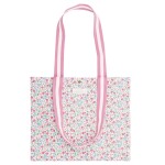 GREEN GATE Taška Shopper Louisa White, růžová barva, plast, textil