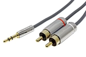 Cromo Jack 3,5 mm - 2x Cinch (M/M) / Audio kabel / 1 m (35333)