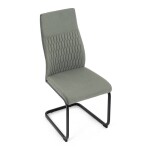 Židle jídelní, zelená látka, černý kov