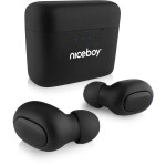 Niceboy HIVE Podsie 3 černá / Bezdrátová sluchátka s mikrofonem / TWS / Bluetooth 5.1 / IPX5 / nabíjecí pouzdro (hive-podsie-3)