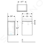 GEBERIT - Xeno 2 Skříňka pod umývátko 400 mm, lesklá bílá 500.502.01.1