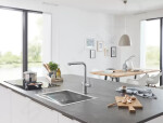 GROHE - Blue Home Dřezová baterie Connected, s chladícím zařízením a filtrací, supersteel 31539DC0