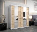 Šatní skříň Abi Po Barva korpusu: Dub artisan, Rozměry: 200 cm, Dveře: Bílá
