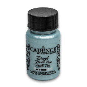 Metalická akrylová barva Cadence Dora Metalic - mentolová / 50 ml