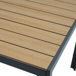 Zahradní stůl 150x90cm, kov, polywood, šedá, AZT-L1303 GREY