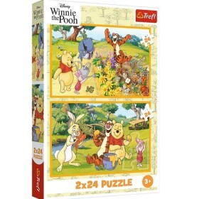 Puzzle Medvídek Pú Den v zahradě 2x24 dílků
