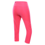 Dámské rychleschnoucí capri legíny ALPINE PRO NORVA neon knockout pink