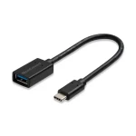 MicroConnect kabel USB C (M) - USB3.0 A (F) 0.2m černá / 5000Mbit/s (USB3.1CAF02BH)