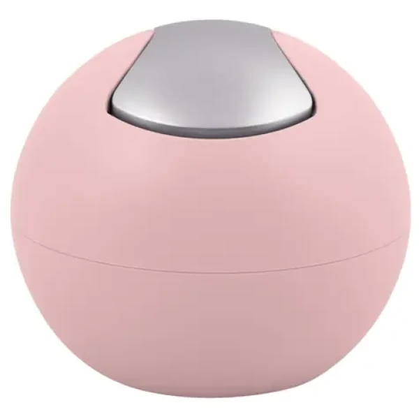 Spirella BOWL MATT mini výklopný odpadkový koš 1 L matný růžový / plast (7610583208583)