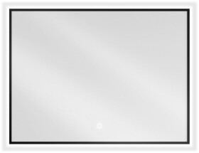 MEXEN - Erma zrcadlo s osvětlením 80 x 60, LED 6000K, černý rám 9814-080-060-611-70
