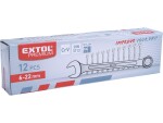 Klíče očkoploché Crv 12 ks 6-22 mm Extol Premium 6333