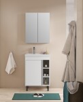 Koupelnová sestava s umyvadlem a zrcadlovou skříňkou Naturel Lucca 59x70x45 cm bílá lesk LUCCASET60W LUCCASET60W