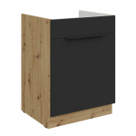 Spodní skříňka pod dřez Aria 60 ZL 1S BB - Premium Box Barva korpusu: Bílá, Barva dvířek: GR - Graphite AFM