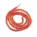 Korálek z kubického zirkonu - červený - broušený - ∅ 3 mm - 1 ks
