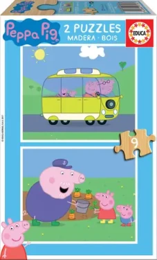 EDUCA Dřevěné puzzle Prasátko Peppa
