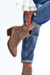Boty na podpatku SN622-20 hnědé - Step in style 36