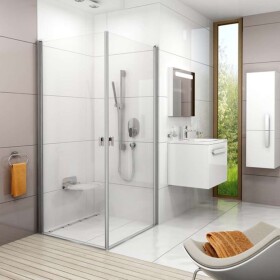 RAVAK - Chrome Sprchové dveře CRV1-90, 88-90 cm, lesklý hliník/čiré sklo 1QV70C01Z1