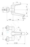 IDEAL STANDARD - Ceraplus II Umyvadlová nástěnná baterie, chrom BC111AA