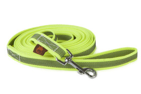 Firedog pogumované vodítko, šíře 20 mm, neonově žluté Šířka/délka: 20 mm x 2,0m