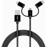 YENKEE YCU 400 BK Kabel USB-A (M) - Micro USB (M) USB-C (M) Lightning (M) 1m černá (8590669272723)
