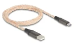 DeLock USB-A - USB-C kabel 1 m transparentní / USB kabel / RGB podsvícení / USB 2.0 480 Mbit/s / zlacené konektory (88164)