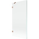 MEXEN/S - Lunar vanová zástěna FIX 90 x 150, transparent, měď kartáčovaná 897-090-000-65-00