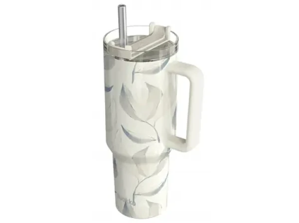 Quokka Nerezový termohrnek s brčkem Stream Cotton 1200 ml (40043QO)