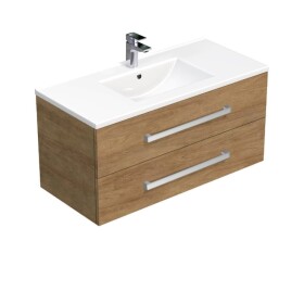 Koupelnová skříňka s umyvadlem SAT Cube Way 100x53x46 cm dub Hickory CUBE461002DHMOD CUBE461002DHMOD